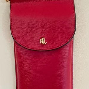 Red Leather Ralph Lauren Crossbody bag